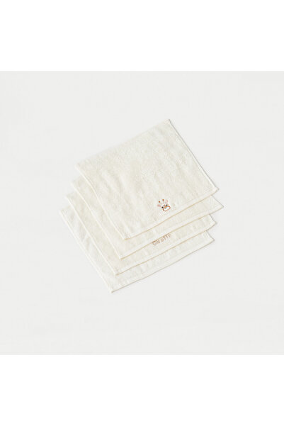 Juniors Giraffe Embroidered Wash Cloth - Set of 4