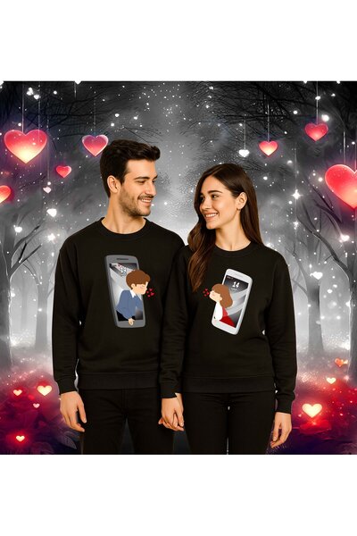 SEDİRLİ Unisex Ziua Îndrăgostiților cu imprimeu adulți Swae tricou 3 Thread S...