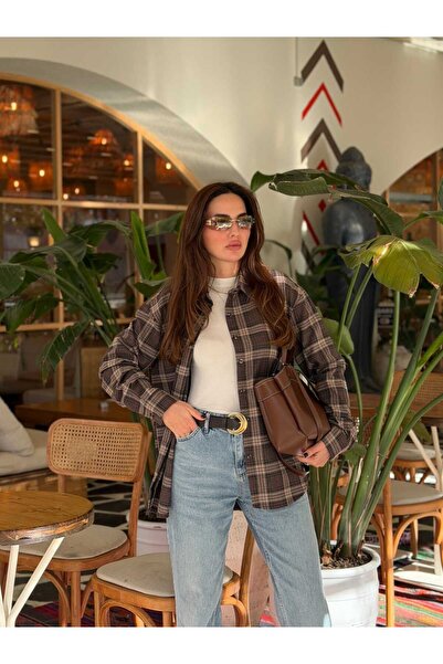 By Merve Darende Ekose Desen Gömlek