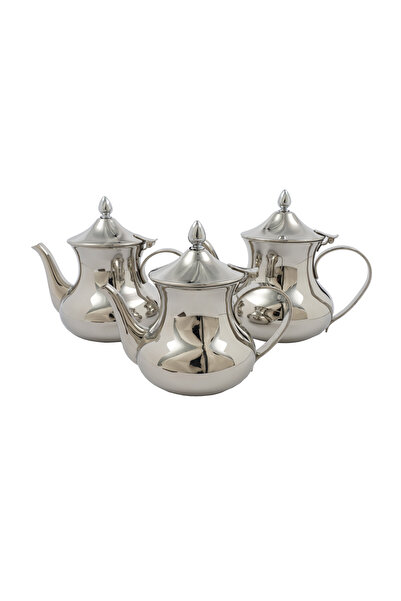 SQUALO Stainless steel teapot set – 3 pieces in sizes 0.7, 1 and 1.36 liters