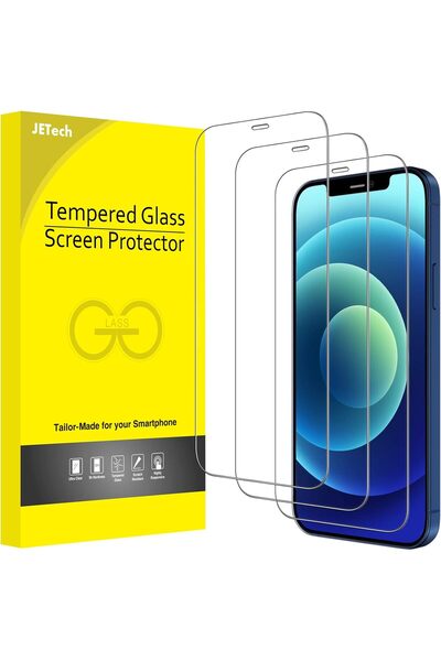 JETech Full Coverage Screen Protector for iPhone 12/12 Pro 6.1-Inch, 3-Pack
