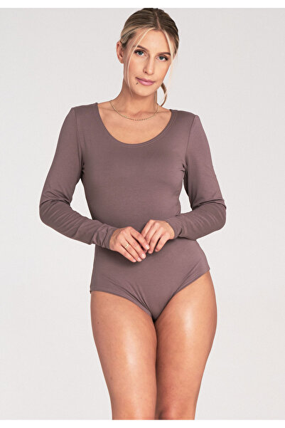 Figl Body mulat pentru femei - body maro pentru femei - M1038 mărimea M