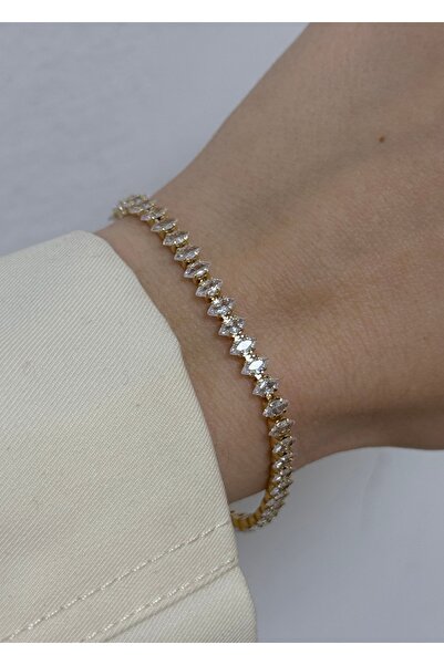 KİLİGİSTANBUL 14K ALTIN GÖRÜNÜMLÜ PREMİUM MEKİK BİLEKLİK (KARARMALARA KARŞI D...