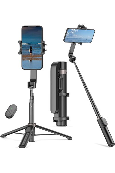 Toneof حامل ثلاثي صغير لعصا السيلفي مع جهاز تحكم عن بعد - حامل ثلاثي محمول للهاتف لالتقاط صور السيلفي/البث المباشر