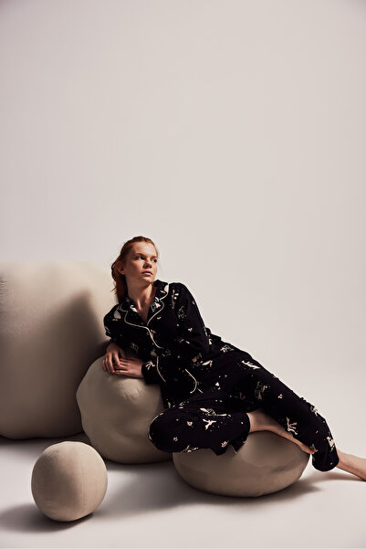 Hays Kadın Pamuklu Uzun Kollu Gömlek Pijama Takımı