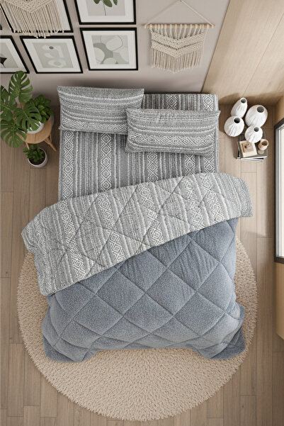 Formeya Veluna Battal Boy Lüx Wellsoft Yorgan Çift Taraflı - 2 Adet Yastık Kı...