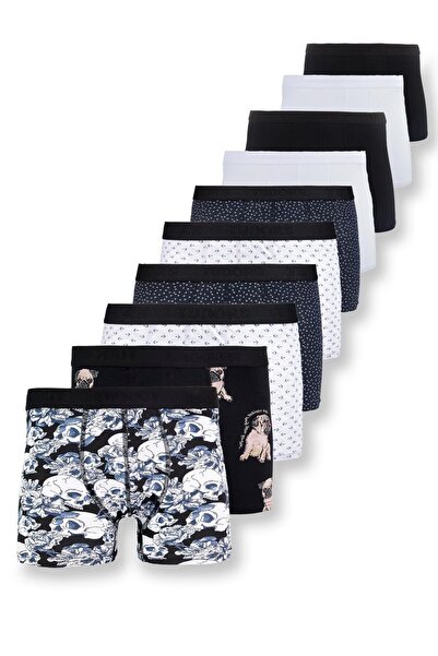 Tudors Ανδρικά μποξεράκια 10'lu ελαστικό ύφασμα από ελαστικό βαμβακερό ύφασμα Premium Series