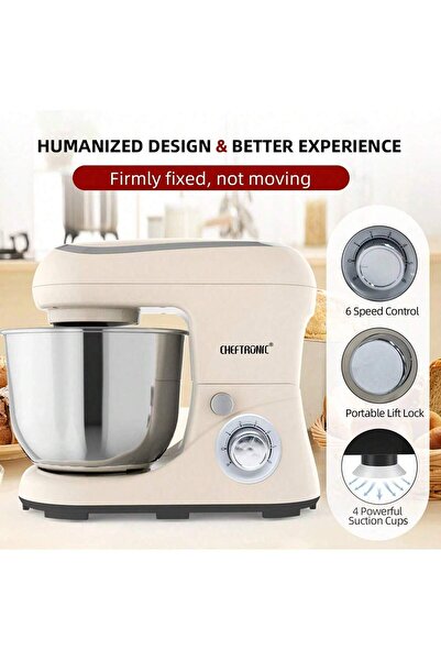 CHEFTRONIC Electric Blender Multifunctional Mixer Vertical Food Processor 5L 6 Adjustable Speeds Blender Whisk