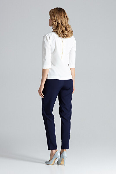 Figl Elegant pink blouse - formal ecru blouse M393 size S