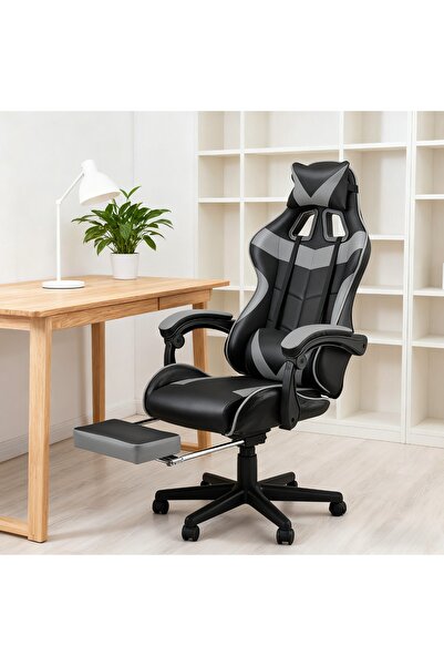 Roam shop Gaming Chair Ergonomic Office Chair Height Adjustable ,Headrest and Lumbar Support 360° Swivel,Gray