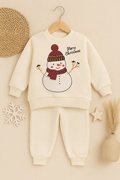 DeKuBaby New Year's Themed Baby-Child 2-Piece Tracksuit Set (Sweatshirt-Elastic Waist Sweatpants)