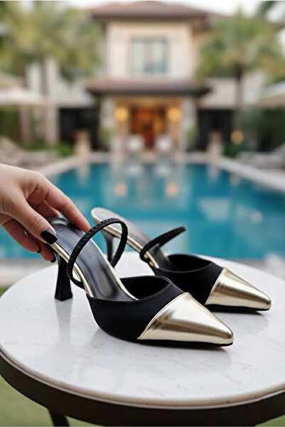 Modavien Women's 7 cm Gold Evening Shoes (Full Fit)