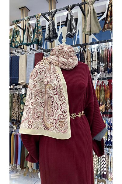 KUQOS Vintage Pattern Shawl Beige