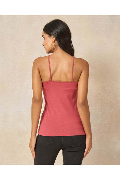 REDTAG Women Burgundy Plain Strappy Vest