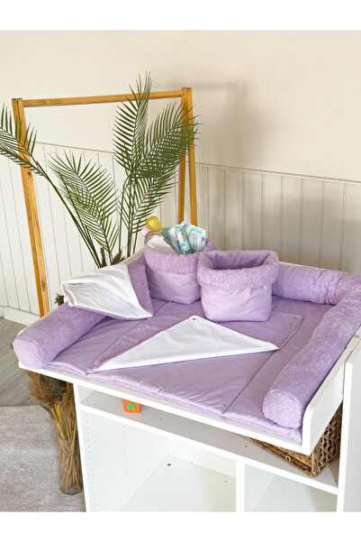 Pastelya Purple Baby Diaper Changing Set, Waterproof Changing Pad, Diaper Changing Mat