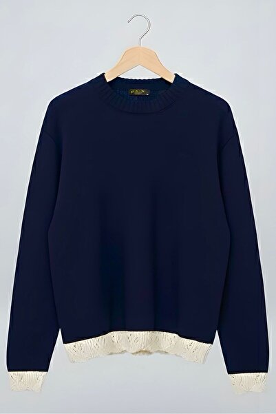 İMAJSTORE Шикарний трикотажний светр з мереживними деталями