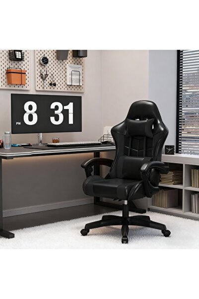 Roam shop كرسي ألعاب، كرسي مكتب مريح، قابل لتعديل الارتفاع، مسند رأس ودعم أسف...