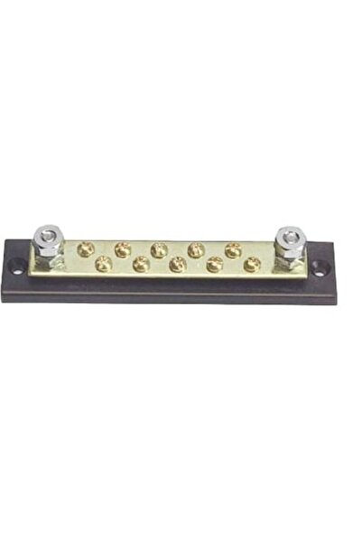 OSCULATI Terminal electric cu bară colectoare pentru bărci, 10x4 mm, 12/48 V, plastic/oțel inoxidabil, negru/auriu
