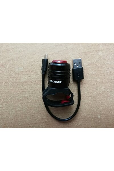 Carsons STOP RUBY USB Rechargeable Rear Bike Light, 3 Modes, Aluminum Alloy, Black