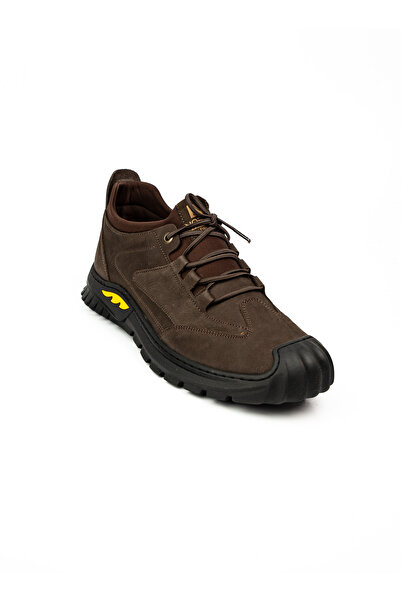 Nobel 5015 حذاء رجالي كاجوال من الجلد المطاطي باللون البني