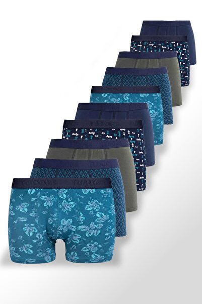 Tudors Ανδρικά μποξεράκια 10'lu ελαστικό ύφασμα από ελαστικό βαμβακερό ύφασμα Premium Series