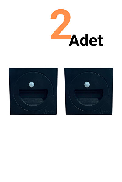 Ema Dükkan 2 ADET Sensörlü Koridor Merdiven Aydınlatma 3W 3000K Döküm Kasa IP44 240 Lümen 220V