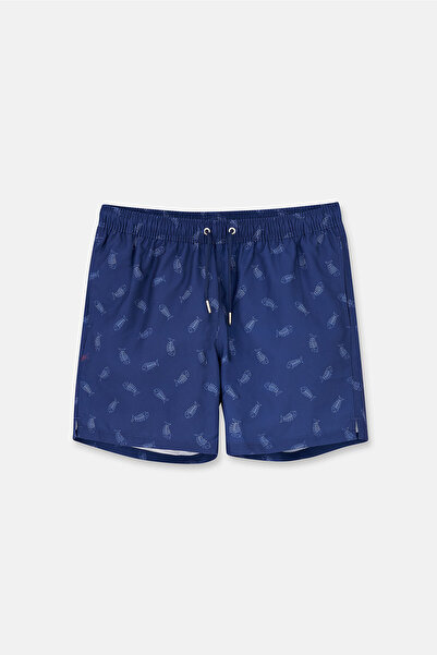 Dagi Multicolor Fishbone Fish Des. Mid-Length Shorts