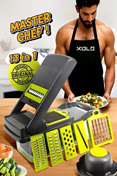 xolo Rende Doğrayıcı Dilimleyici 13 in 1 Pratik Sebze Doğrayıcı Spiral Jülyen...