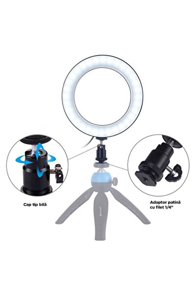 PULUZ Кръгла USB лампа 9 см