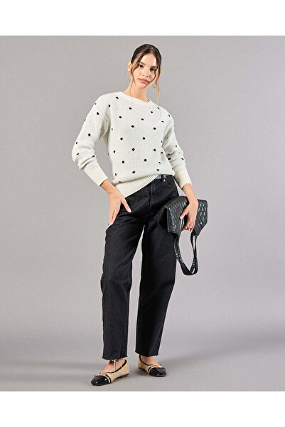 REDTAG Women White Embellished Pullover