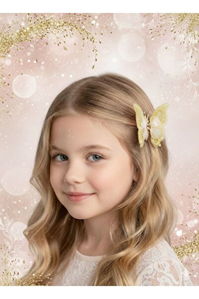 Shiklik Zarif Taşlı Hareketli Kelebek Model Kız Çocuk Saç Tokası