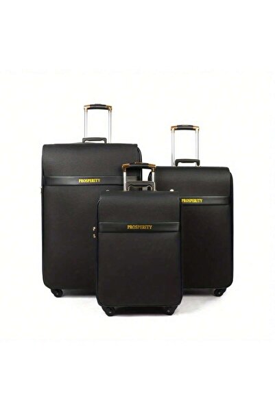 Prosperity 20+24+28in Pu Travel Luggage Strong Durable Trolley Bag Roller Bag Spinner Suitcase Luggage Set