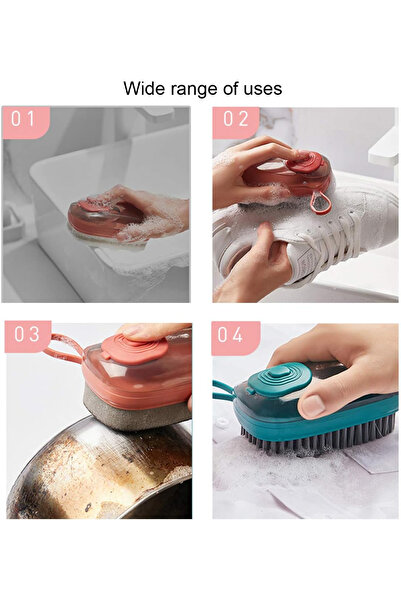 MaffStuff Brush with detergent container for carpets, clothes and surfaces – blue 12×5.5 cm