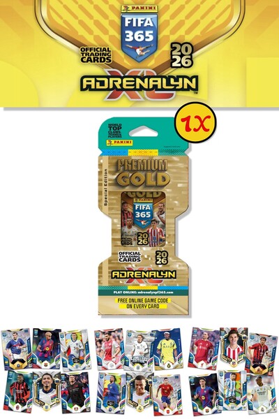 TOYFEST Panini Premium Gold 2026 Adrenalyn XL Football Player Card Special Edition (1 Pack 10 Cards)