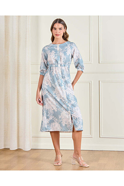 REDTAG Women Blue Printed Dress