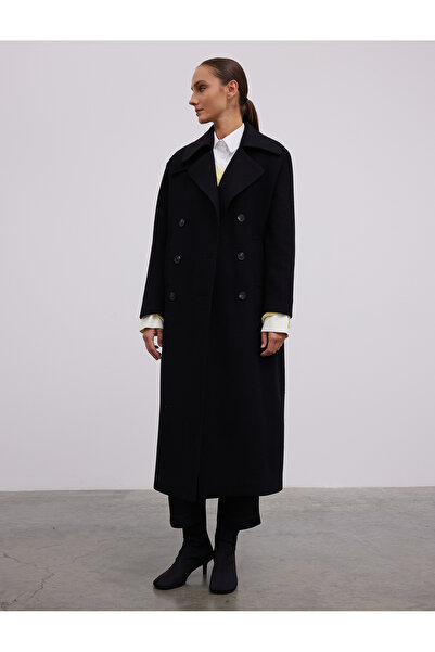 BGN workshop Jachetă lungă YUN KARISIM cu două rânduri de nasturi cu detaliu ...