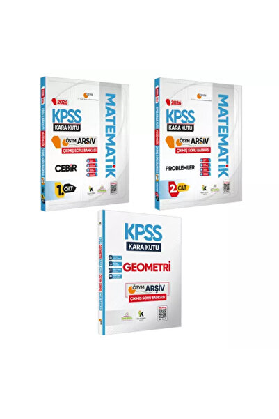 Karakutu Yayınları 2026 KPSS Kara Kutu Matematik 1.-2.Cilt ve Geometri 3lü ÖS...