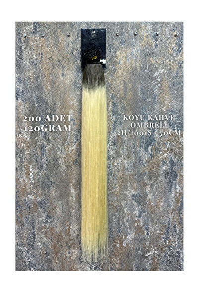 HalitCan HairKing شعر مايكرو واي إن إس أومبري بطول 70 سم – قاعدة بنية داكنة -...