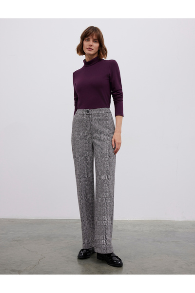 BGN workshop Viskon Karisim Patterned Wide-Lettered Pants