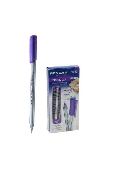 Pensan Ballpoint Pen Triball 1 mm Violet Pack of 12