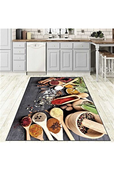 Sanlux Kitchen Rug, 80x150 cm, Multicolor-Grey, Spices