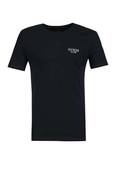 Guess Bisiklet Yaka Düz Siyah Erkek T-shirt M2bı59ı3z14jblkermes Cn Ss Tee