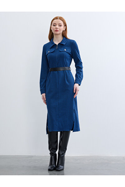 BGN workshop فستان كازاياجي بتفاصيل جيب وياقة بسحاب