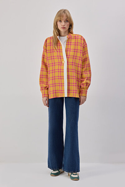 Touché Privé Plaid Printed Tweed Shirt