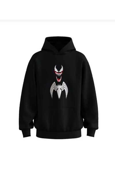 Hunors Sportswear & Company سويت شيرت فينوم مطبوع موديل للجنسين من القطن بغطا...