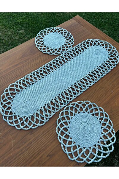 Home Inn Home Textile 2-Person Tableware Set Wicker Look American Service - Runner