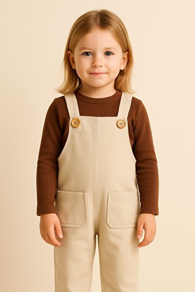 Montisu 100% Cotton Organic Unisex Salopet Woven Jumpsuit - Comfortable Soft Texture