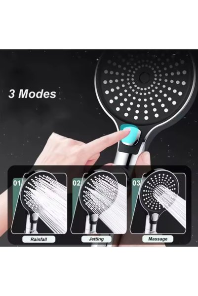MIXSNOW New modern-style bathroom handheld showerhead, high-pressure water-saving 3 functions