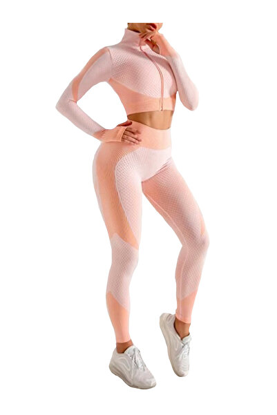 SOLOBUY SB Breathable Fitness Yoga Set, Gym, Zipper Top, Athletic, Sports, Outfit High Waist Legging