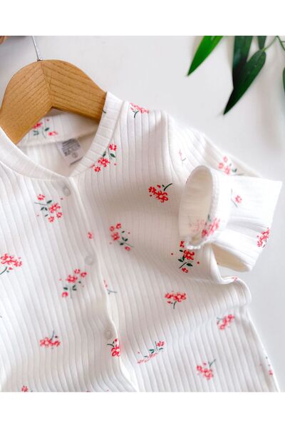 yukobaby bebeğiniz için en doğalı BEBEK KIR ÇİÇEĞİ 3-6-9 AY PAMUKLU MANŞETŞİZ TULUM YENİDOĞAN HASTANE ÇIKIŞI BEBEK KIYAFETİ YK1244